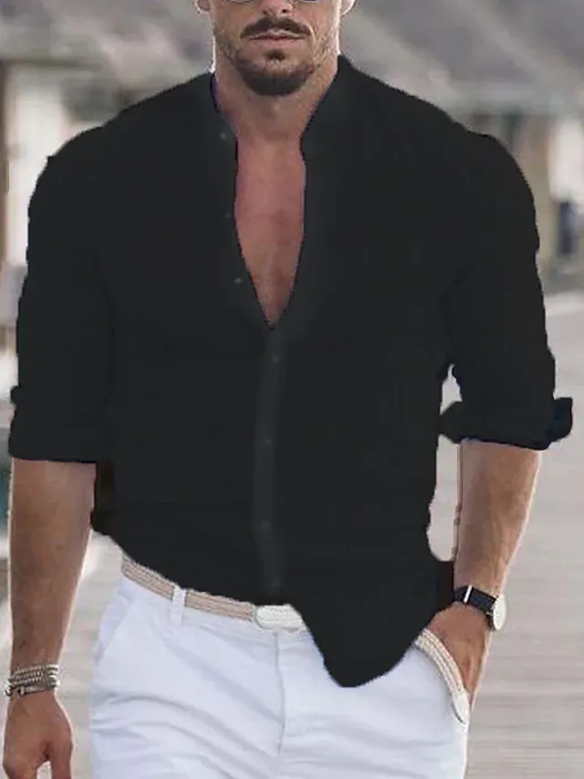 Chemise à Manches Longues avec Coupe Légère pour Homme | Idéale pour les Tenues Quotidiennes ou les Occasions Formelles – Image 3